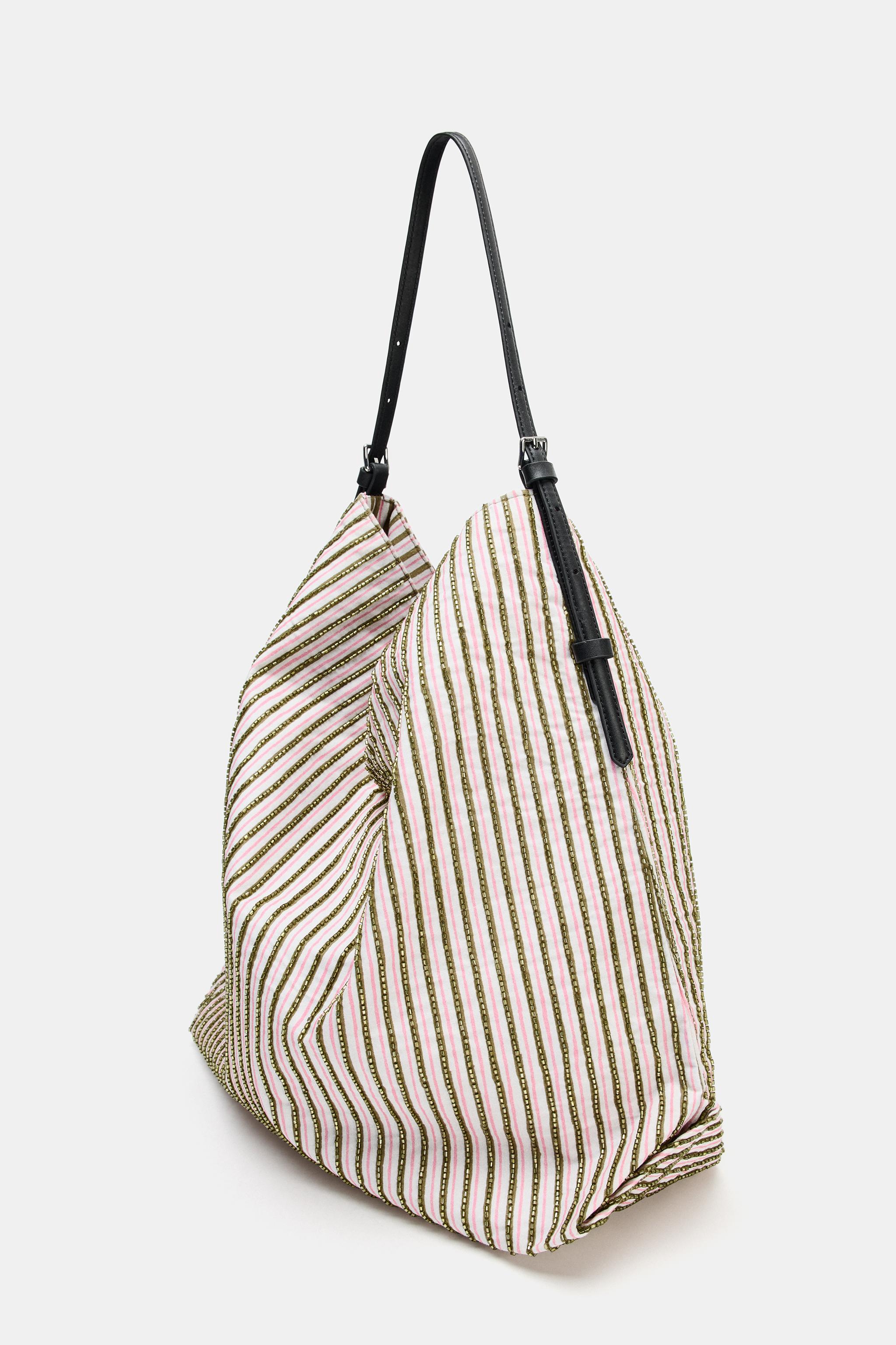 SHIMMER APPLIQUÉ SHOPPER BAG
